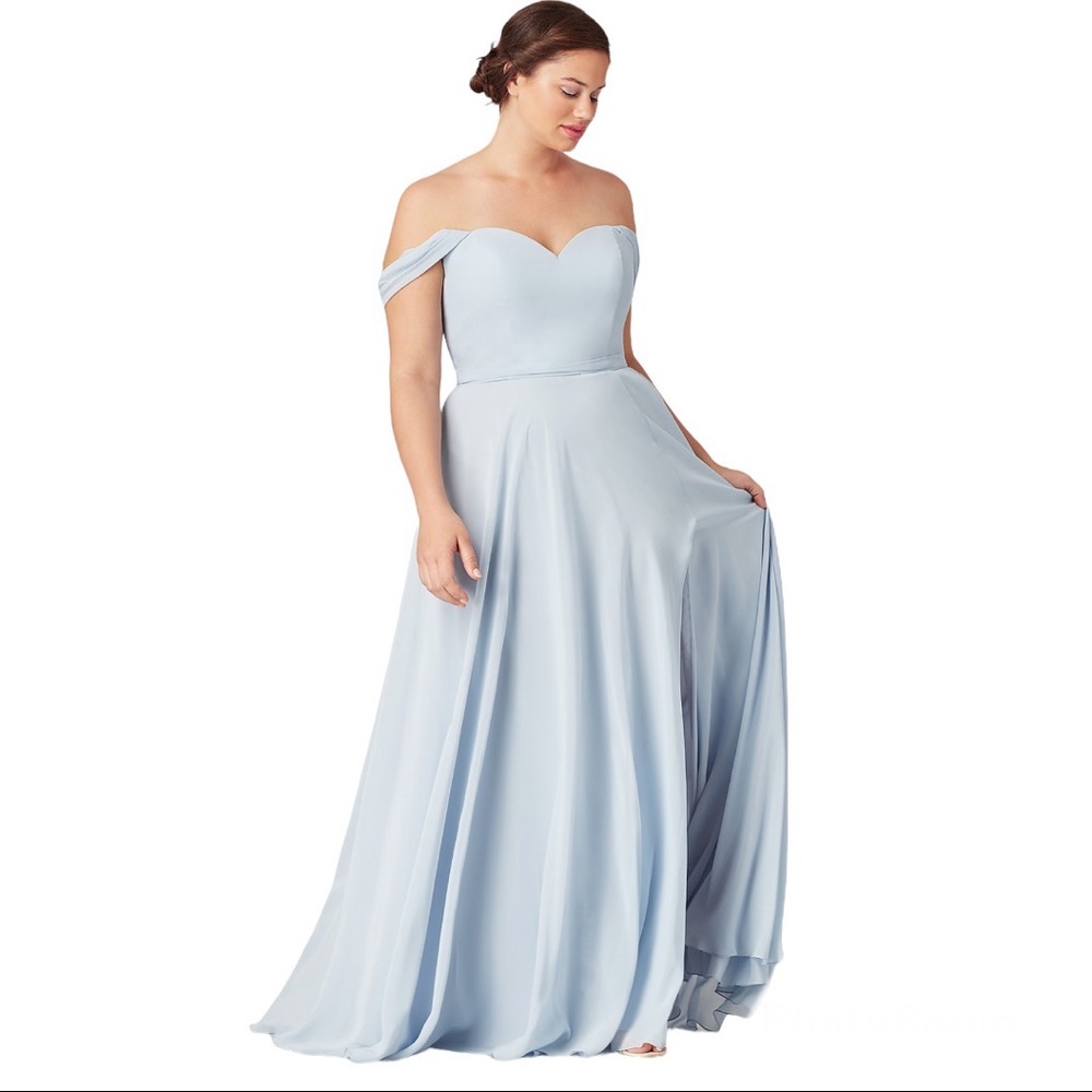PromGirl Long Sweetheart Bridesmaid Dress with Side Slit - Skyway